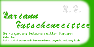 mariann hutschenreitter business card